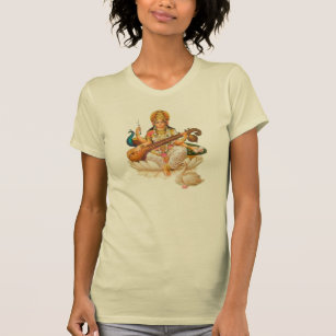 ヒンズー教の女神SaraswatiのTシャツ Tシャツ