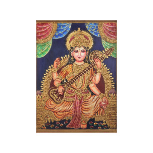 ヒンズー教の女神SARASWATI キャンバスプリント