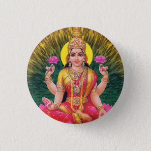 ヒンズー教の女神Saraswati 缶バッジ