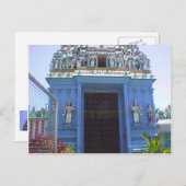 ヒンズー教の寺院の入り口,リトルインド ポストカード (正面/裏面)