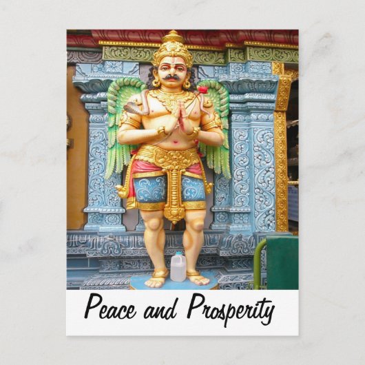ヒンズー教の寺院の門守 ポストカード (正面)