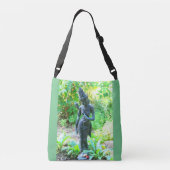 ヒンズー教の庭の神の緑 クロスボディバッグ (裏面)
