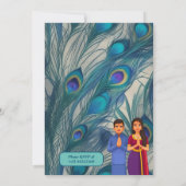 ヒンズー教の新築祝い グリハプラヴェーシュ ゴールデンチャクラ 招待状 (裏面)