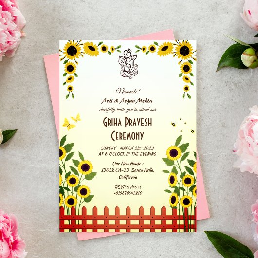 ヒンズー教の新築祝い グリハプラヴェーシュ 招待状