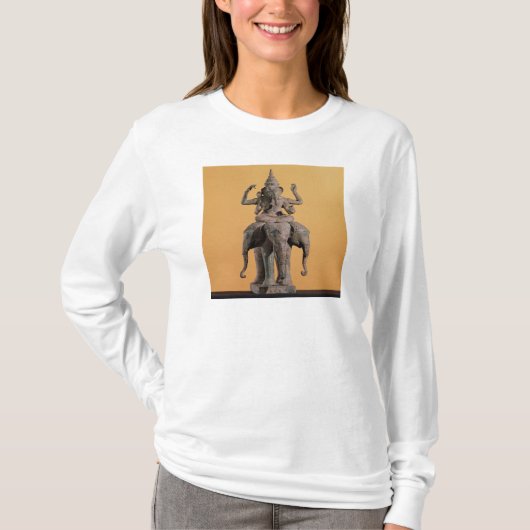 ヒンズー教の神Ganeshの彫像 Tシャツ (正面)