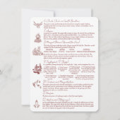 ヒンズー教の結婚式の儀礼 ペコー ジャイプール宮殿 招待状 (裏面)