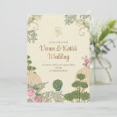 ヒンズー教の結婚式の招待としてのデジタルヒンズー教の招待 招待状 (スタンド正面)