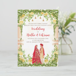 ヒンズー教の結婚式の招待状&インドの結婚式の招待状 招待状