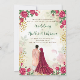 ヒンズー教の結婚式の招待状 & インドの結婚式の招待状 招待状