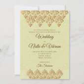 ヒンズー教の結婚式の招待状＆インドの結婚式の招待状 招待状 (正面)