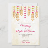 ヒンズー教の結婚式の招待状 & ヒンズー教の結婚式のカード 招待状 (正面)