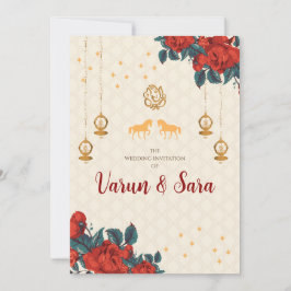 ヒンズー教の結婚式招待状 & インドの招待状 招待状