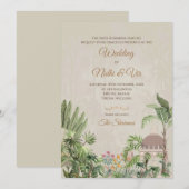 ヒンズー教の結婚式招待状 インドの結婚式のカード 招待状 (正面/裏面)