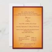 ヒンズー教の赤いマンダラの結婚式 招待状 (裏面)