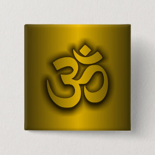 ヒンズー教の"Om " 缶バッジ