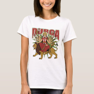 ヒンズー教のDurga Tシャツ