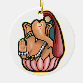 ヒンズー教のGanesh セラミックオーナメント