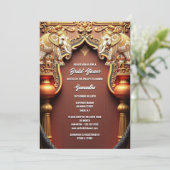 ヒンズー教インディアンゾウ王室のブライダルシャワー 招待状 (スタンド正面)