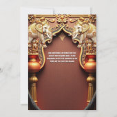 ヒンズー教インディアンゾウ王室のブライダルシャワー 招待状 (裏面)