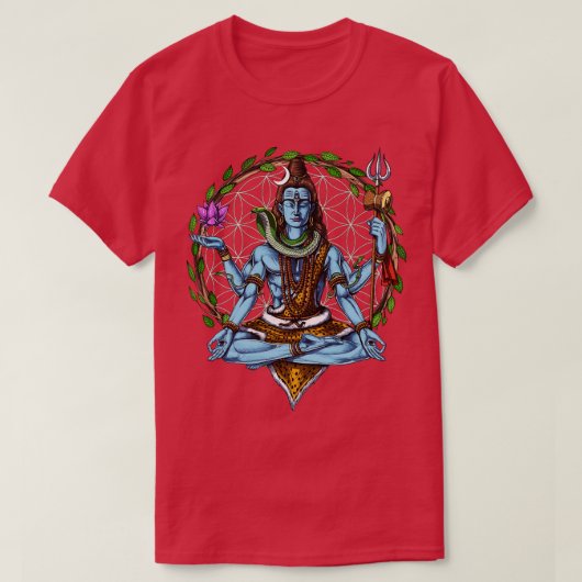 ヒンズー教シヴァ瞑想 Tシャツ (デザイン正面)