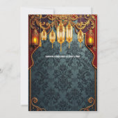 ヒンズー教伝統的インディアン提灯フローラ 招待状 (裏面)