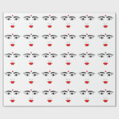 ヒンズー教女性白黒レッドビンディマーク ラッピングペーパー (フラット)