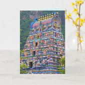 ヒンズー教寺院のグリーティングカード カード (黄色い花)