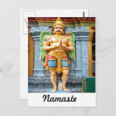 ヒンズー教寺院の像 ポストカード (正面/裏面)