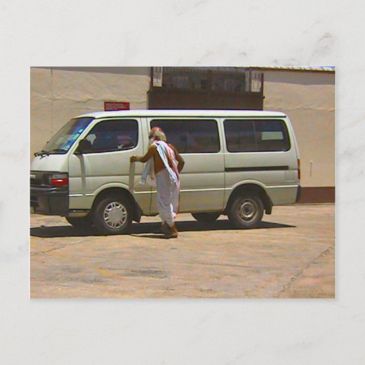 ヒンズー教寺院、上師に会う ポストカード (正面)