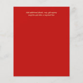 ヒンズー教結婚式招待状赤金ゴールド漫画カップル (裏面)