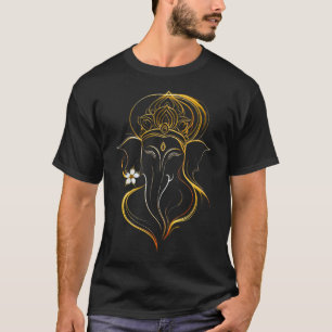 ヒンズー教 ガネーシャ プージャ 象 神 インド 瞑想 Y Tシャツ