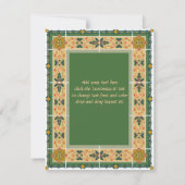 ヒンズー教 ムスリム アラビア語 結婚式またはメヘンディーの招待状 5 招待状 (裏面)