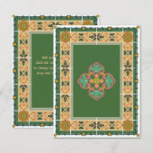 ヒンズー教 ムスリム アラビア語 結婚式またはメヘンディーの招待状 5 招待状 (正面/裏面)