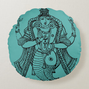 ヒンズー教: Vishnu ラウンドクッション