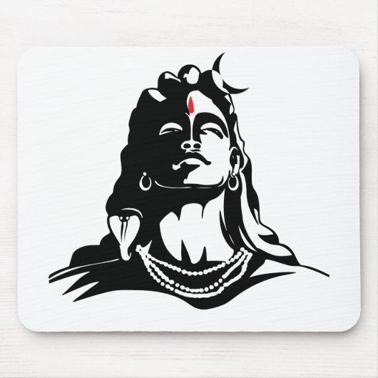 ヒンズー教Adiyogi Mahadev Om Namah Shivaya マウスパッド (正面)