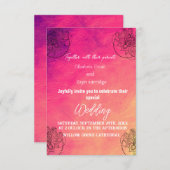 ヒンズー結婚結婚のカード 招待状 (正面/裏面)