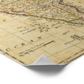 ヒンズー語またはインドの地図 ポスター (角)