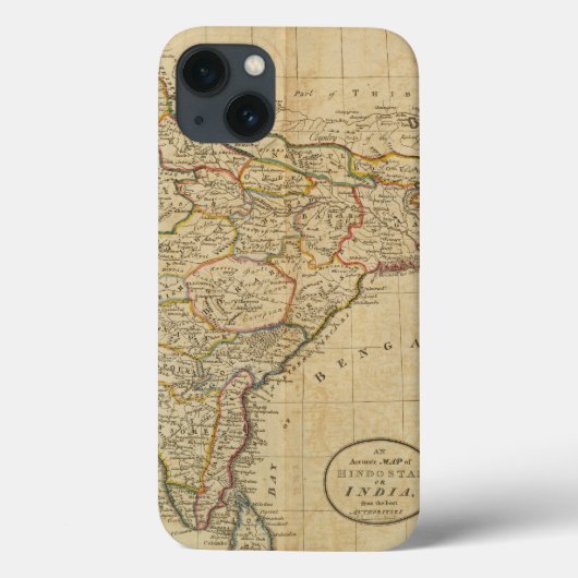 ヒンズー語またはインドの地図 Case-Mate iPhoneケース (裏面)
