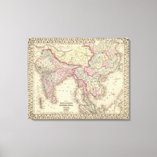 ヒンズー語、遠くインド、中国、チベット2 キャンバスプリント (正面)