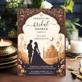 ヒンディヘナメーンディインディアンスタイルブライダルシャワー 招待状