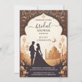 ヒンディヘナメーンディインディアンスタイルブライダルシャワー 招待状 (正面)