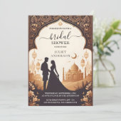 ヒンディヘナメーンディインディアンスタイルブライダルシャワー 招待状 (スタンド正面)