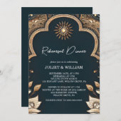 ヒンディヘンナメーンディインディアンスタイルリハーサルディナー 招待状 (正面/裏面)