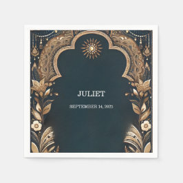 ヒンディー ヘンナ メンディ インドスタイル ブライダルシャワー スタンダードカクテルナプキン