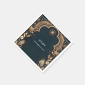 ヒンディー ヘンナ メンディ インドスタイル ブライダルシャワー スタンダードカクテルナプキン (角)