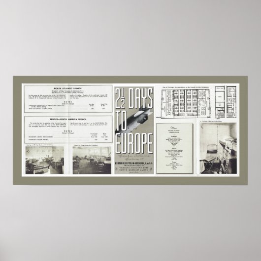 ヒンデンバーグヴィンテージ旅行パンフレット ポスター (正面)