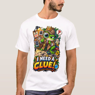 ヒントが必要 – おもしろ探偵カエルTシャツ Tシャツ