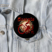 ヒントの下の(占星術の)十二宮図の蠍座デザイン1の眺め 缶バッジ (インサイチュ)