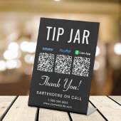 ヒントjarベンモペイパルカシャアプリQRコードブラック 台座サイン