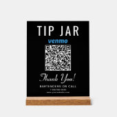 ヒントJarベンモQRコードブラック アクリルサイン (正面)